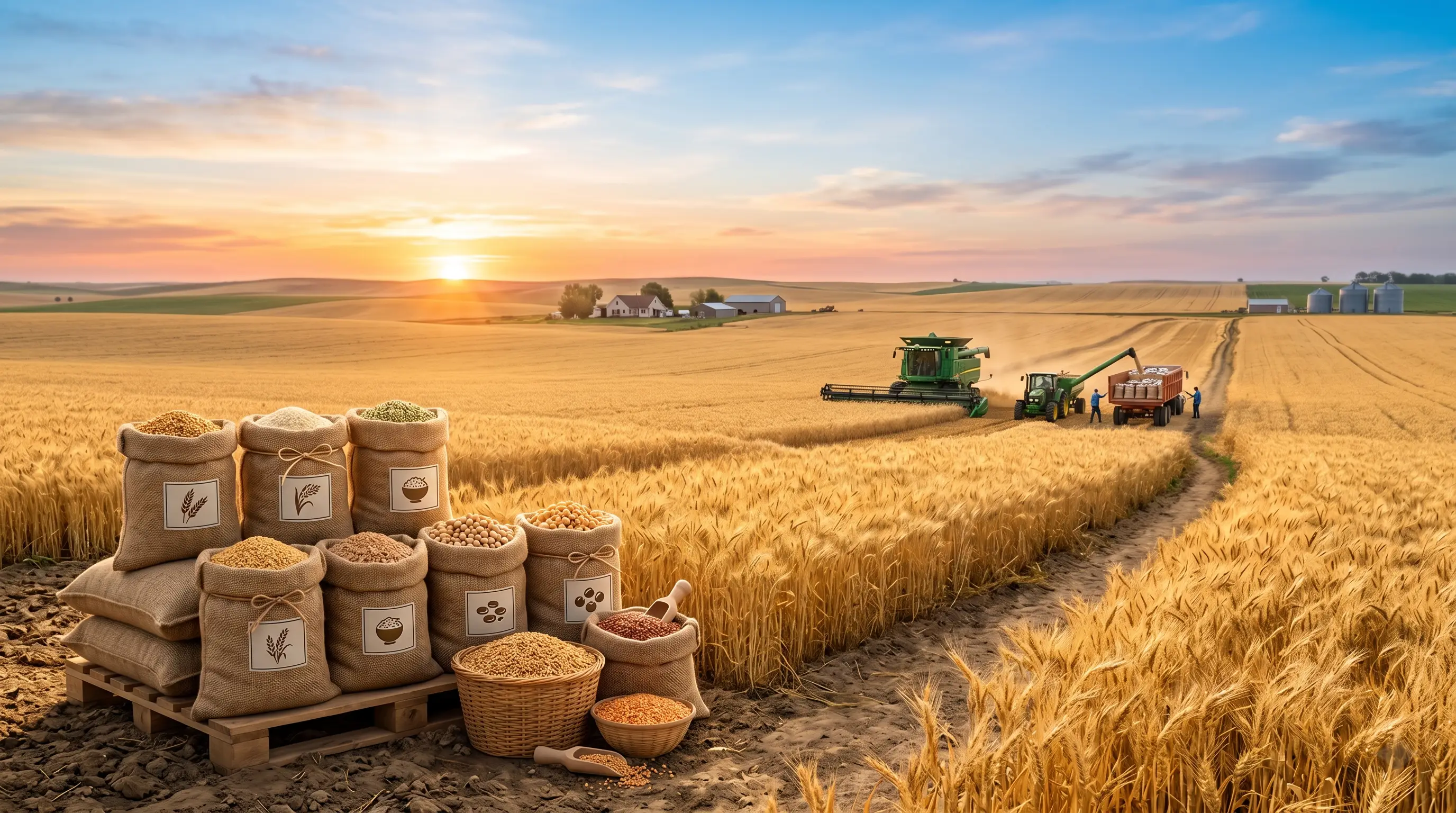 Indian agricultural Krishi products for export — wheat, rice and pulses
